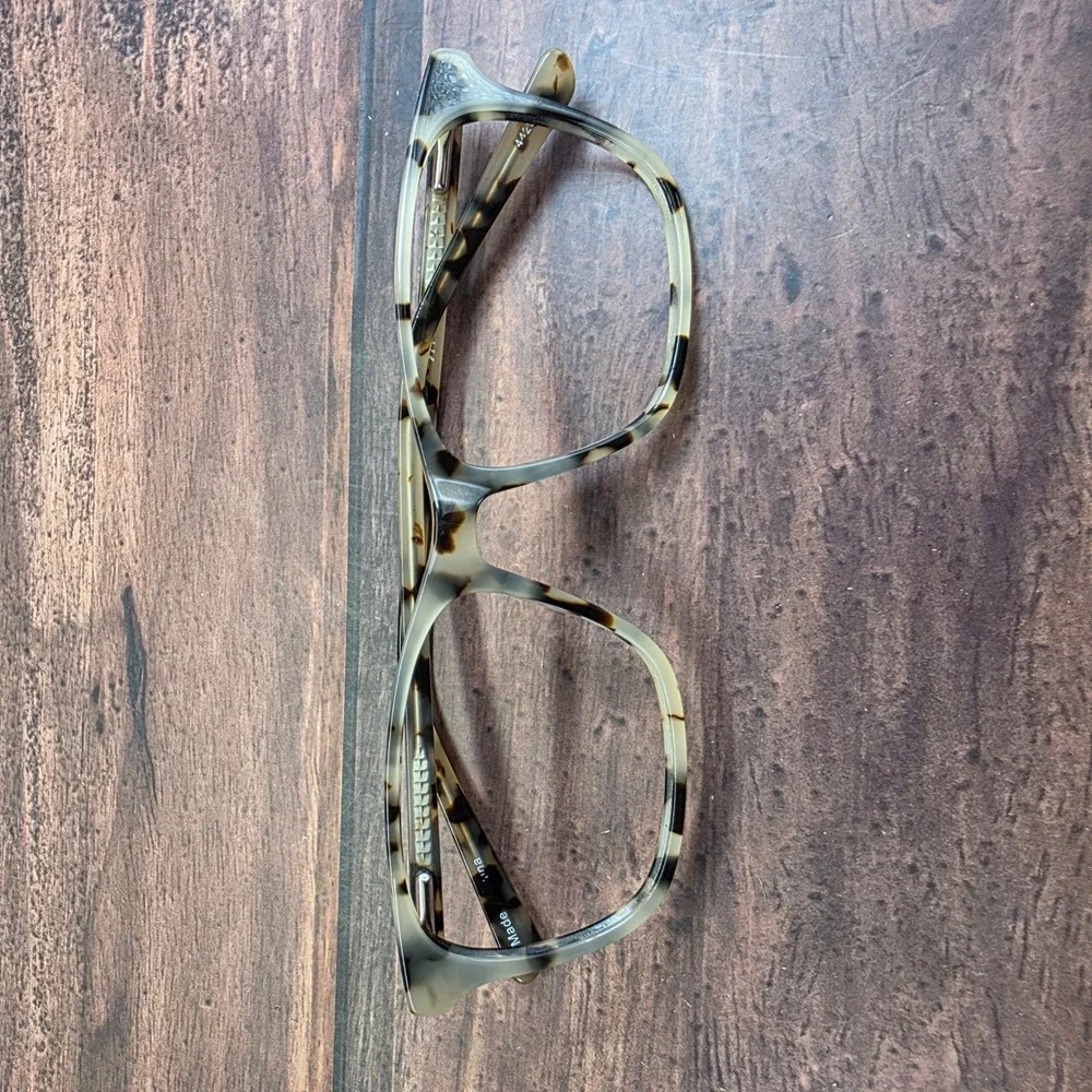Zenni Optical Square Cream Brown Tortoise Acetate Eyeglass Frames 442815